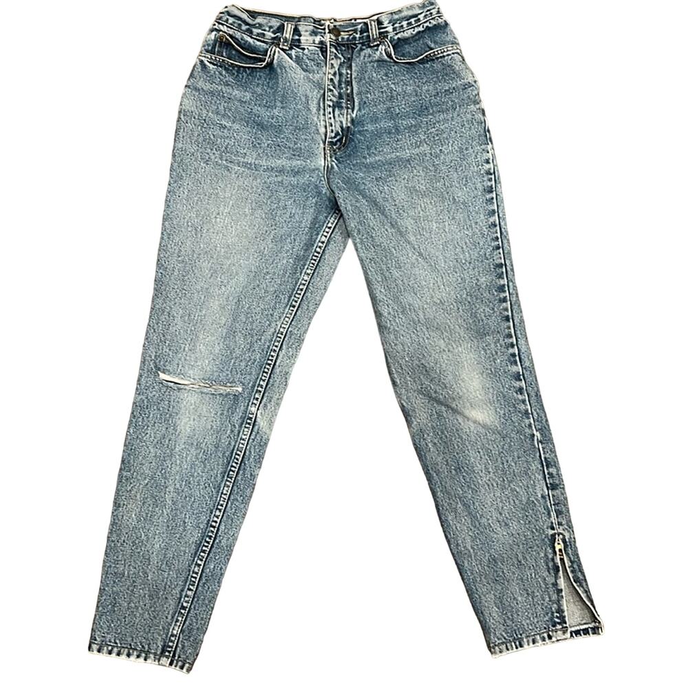 Lawman Women's High Rise Skinny Leg Jean Zipper Slit Medium Wash Size 11